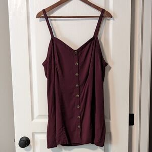 NWT Torrid Fit and Flare Rayon Cami | Size 1 | Wine
